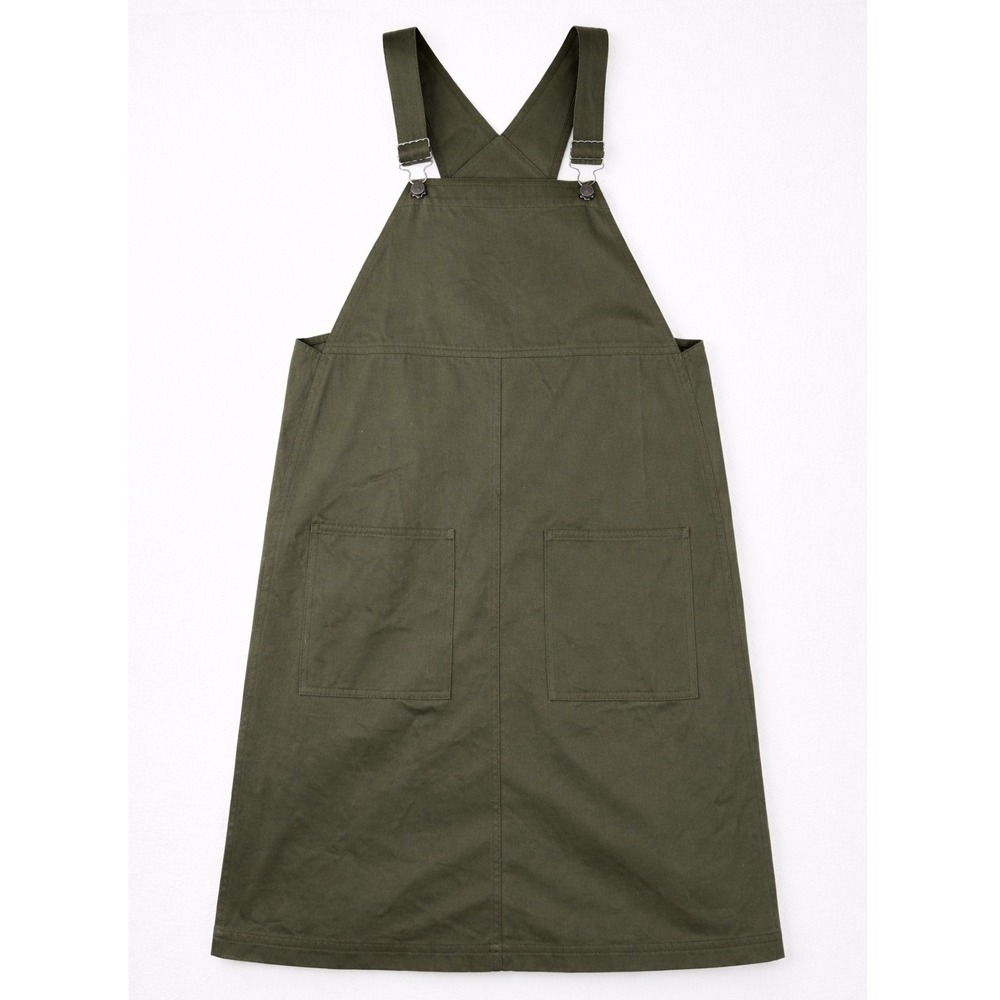 Vintage 80's - 90'sMarsh Landing Khakis Overall Dress Olive Green Cotton Size S
